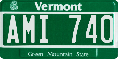 VT license plate AMI740