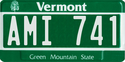 VT license plate AMI741