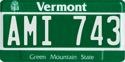 VT license plate AMI743
