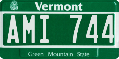 VT license plate AMI744