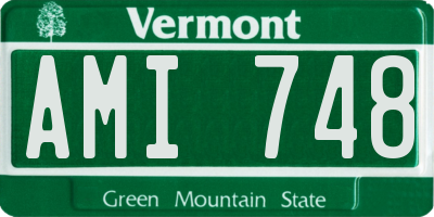 VT license plate AMI748