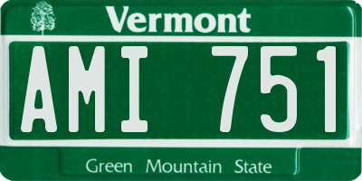 VT license plate AMI751