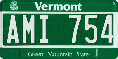 VT license plate AMI754