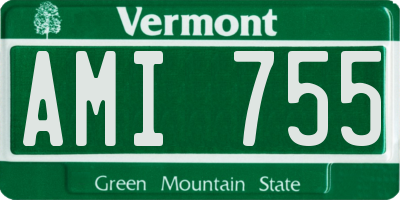VT license plate AMI755