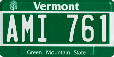 VT license plate AMI761