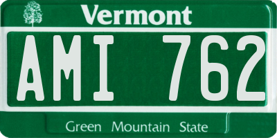VT license plate AMI762