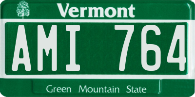 VT license plate AMI764