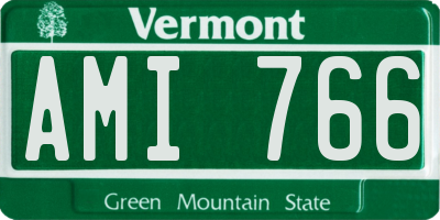 VT license plate AMI766