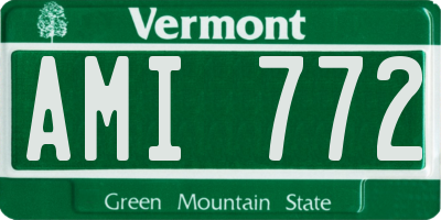 VT license plate AMI772