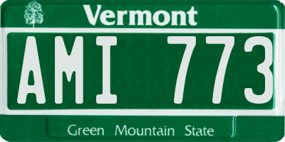 VT license plate AMI773