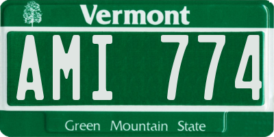 VT license plate AMI774