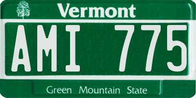 VT license plate AMI775