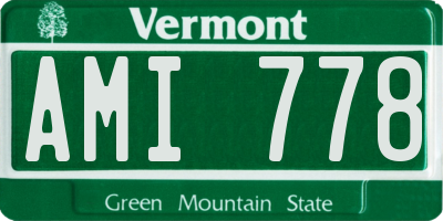 VT license plate AMI778