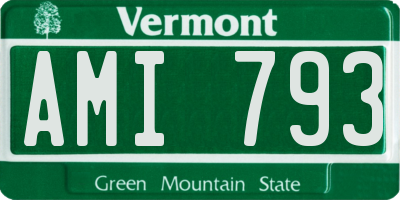VT license plate AMI793