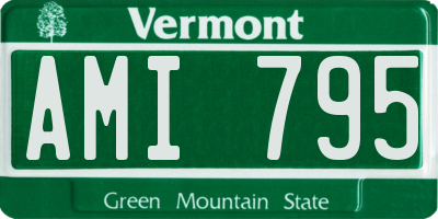 VT license plate AMI795