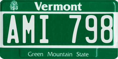 VT license plate AMI798