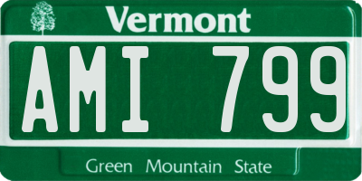 VT license plate AMI799