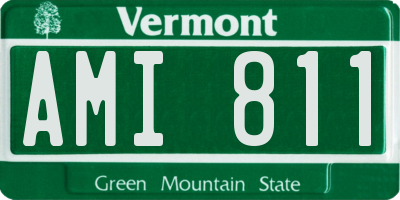 VT license plate AMI811
