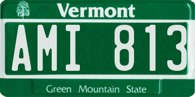 VT license plate AMI813