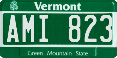 VT license plate AMI823