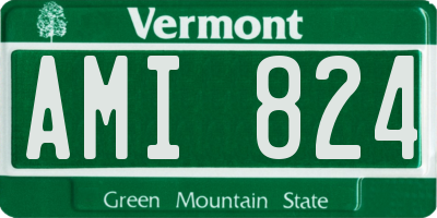 VT license plate AMI824