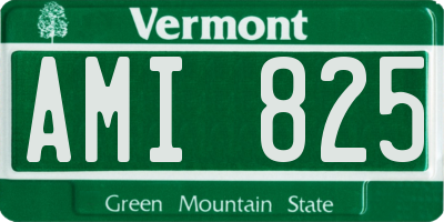 VT license plate AMI825