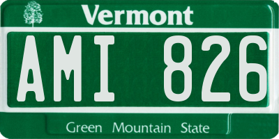 VT license plate AMI826