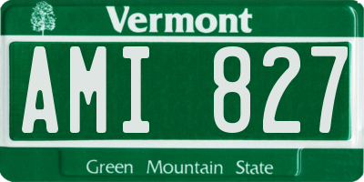 VT license plate AMI827