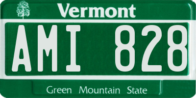 VT license plate AMI828