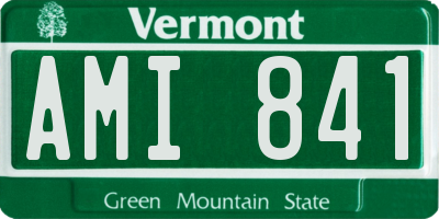 VT license plate AMI841