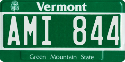 VT license plate AMI844