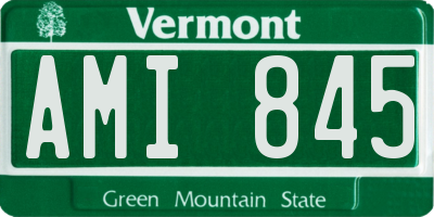 VT license plate AMI845