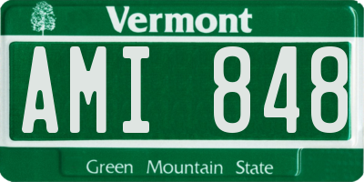 VT license plate AMI848
