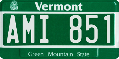 VT license plate AMI851