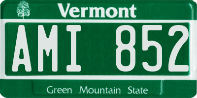 VT license plate AMI852