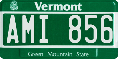 VT license plate AMI856
