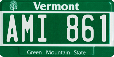 VT license plate AMI861