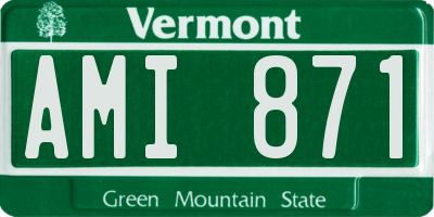 VT license plate AMI871