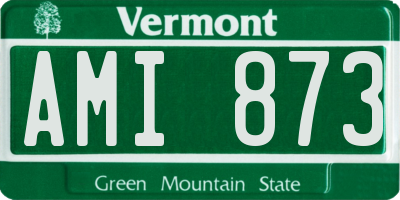 VT license plate AMI873