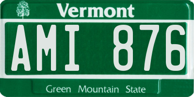 VT license plate AMI876