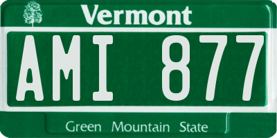 VT license plate AMI877