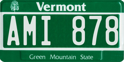 VT license plate AMI878