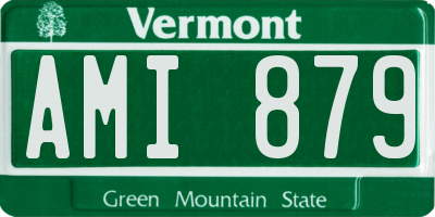 VT license plate AMI879