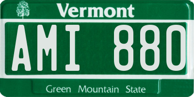 VT license plate AMI880