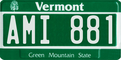 VT license plate AMI881