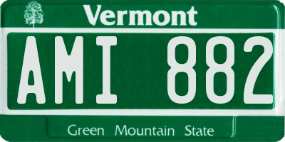 VT license plate AMI882