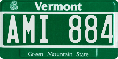VT license plate AMI884