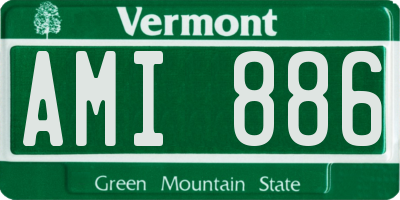 VT license plate AMI886