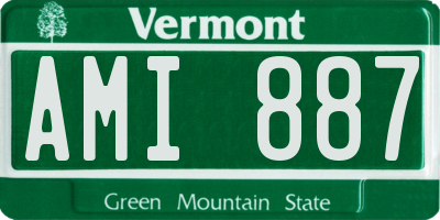 VT license plate AMI887