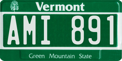 VT license plate AMI891